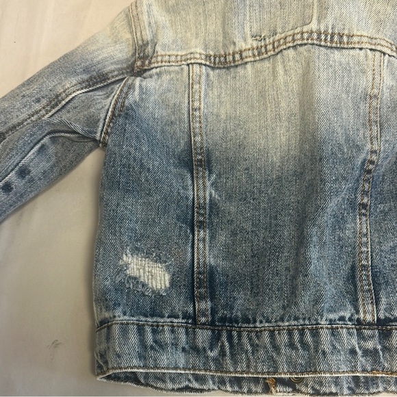 Zara Blue Denim Jacket Timeless Jean Style with distressed accents - Picture 4 of 4